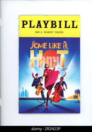 'Some Like it Hot' playbill from the Sam S. Shubert Theatre, New York City, USA  2023 Stock Photo