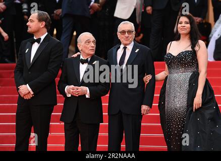 Cannes, France. 20th May, 2023. Cannes, France. May 20th, 2023. Leonardo DiCaprio, Martin Scorsese, Robert De Niro and Cara Jade Myers arriving at the gala screening of Killers of The Flower Moon, part of the 76th Cannes Film Festival, Palais des Festival. Credit: Doug Peters/Alamy Live News Stock Photo