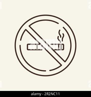 No smocking line icon Stock Vector