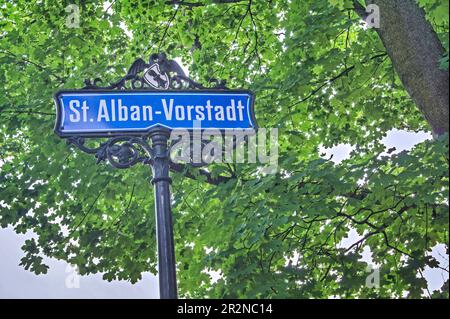 Spring in the old town and on the Rhine in Basel. Switzerland Stock Photo