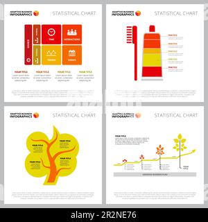 Creative diagram set for teamwork, startup, growth concept Stock Vector