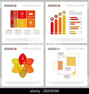 Creative diagram set for social media marketing concept Stock Vector