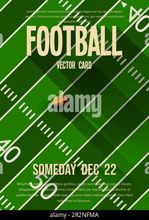 American football vector template flyer with copy space Stock Vector
