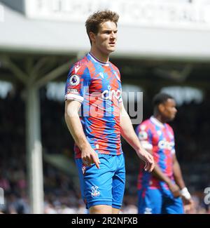 LONDON, ENGLAND - MAY 20: Crystal Palace's Joachim Andersen during the Premier League match between Fulham FC and Crystal Palace at Craven Cottage on May 20, 2023 in London, United Kingdom. (Photo by MB Media) Stock Photo