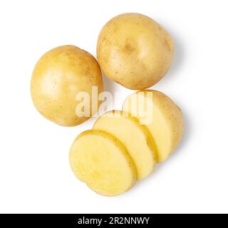 Young potato isolated on white background Stock Photo