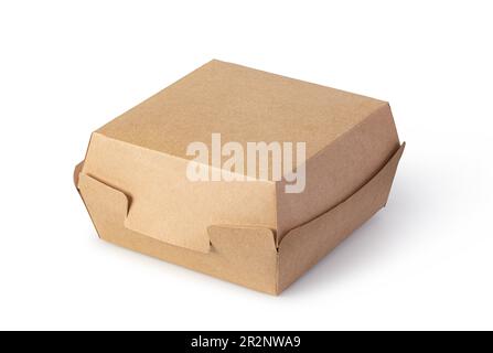 Unlabeled Ration Box brown unlabeled paper food box isolated on white background Stock Photo ...