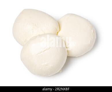 mozzarella balls isolated on white background Stock Photo