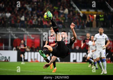 Olivier Giroud of AC Milan in action during the Serie A football match AC Milan vs Sampdoria at San Siro stadium in Milan, Italy on May 20, 2023 Credit: Piero Cruciatti/Alamy Live News Stock Photo