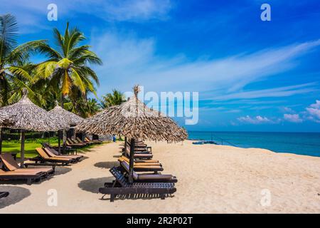 Cua Dai, sandy sea beach near Hoi An in Quang Nam Province, Vietnam Stock Photo