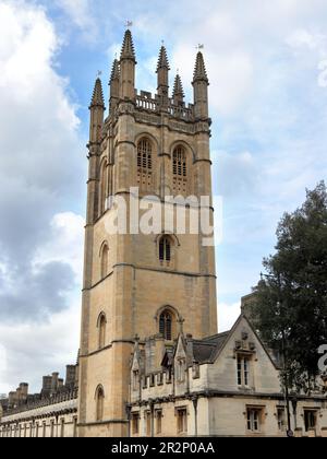 Magdalen College Tower, Oxford University, England Stock Photo