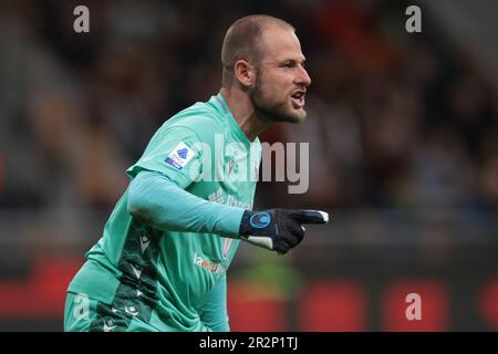Milan, Italy. 20th May, 2023. Nicola Ravaglia of UC Sampdoria reacts during the Serie A match at Giuseppe Meazza, Milan. Picture credit should read: Jonathan Moscrop/Sportimage Credit: Sportimage Ltd/Alamy Live News Stock Photo