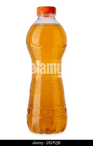 Tea Drink in plastic bottle isolated on white with clipping pathclipping path Stock Photo