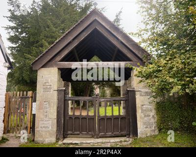 The lychgate of St Michael & All Angels Church, Clyro, Radnorshire, Powys, Wales, UK Stock Photo