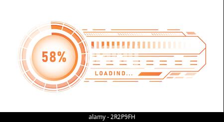 Sci fi loading bar Stock Vector