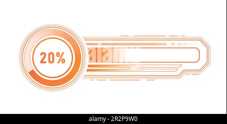 Sci fi loading bar Stock Vector