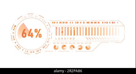 Sci fi loading bar Stock Vector