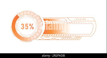 Sci fi loading bar Stock Vector