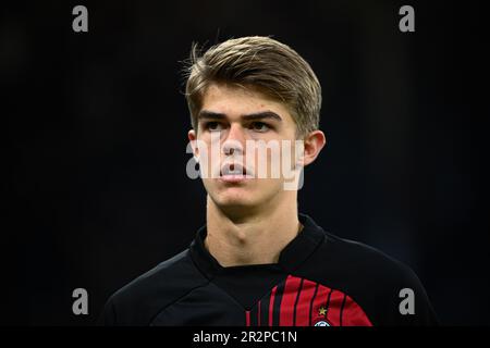 Charles De Ketelaere of AC Milan looks on during the Serie A football match AC Milan vs Sampdoria at San Siro stadium in Milan, Italy on May 20, 2023 Credit: Piero Cruciatti/Alamy Live News Stock Photo