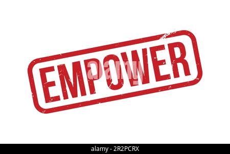 Grunge red empower word rubber seal stamp on white background Stock ...