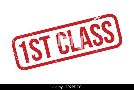 1st Class Rubber Stamp Seal Vector Stock Vector