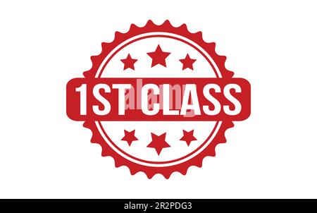 1st Class Rubber Stamp Seal Vector Stock Vector