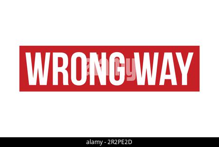 Wrong Way Rubber Stamp Seal Vector Stock Vector