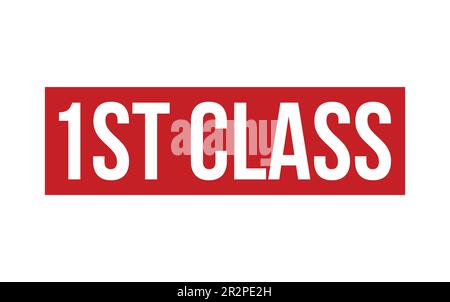 1st Class Rubber Stamp Seal Vector Stock Vector