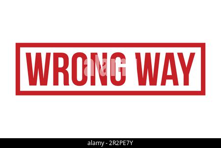 Wrong Way Rubber Stamp Seal Vector Stock Vector