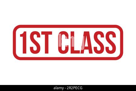 1st Class Rubber Stamp Seal Vector Stock Vector