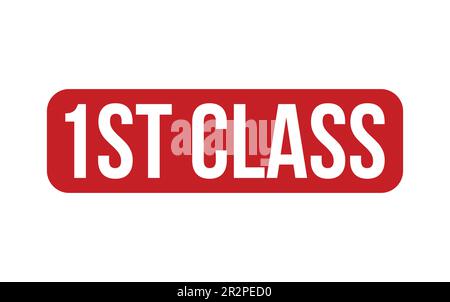 1st Class Rubber Stamp Seal Vector Stock Vector