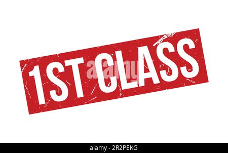 1st Class Rubber Stamp Seal Vector Stock Vector