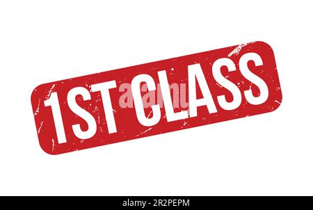 1st Class Rubber Stamp Seal Vector Stock Vector