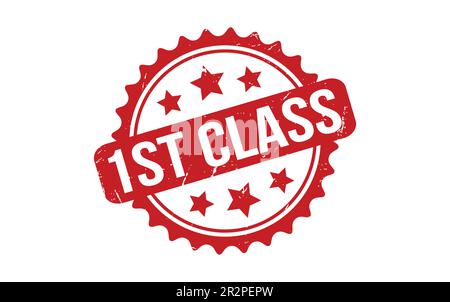 1st Class Rubber Stamp Seal Vector Stock Vector