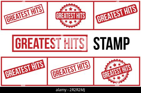 Greatest Hits Rubber Stamp set Vector Stock Vector