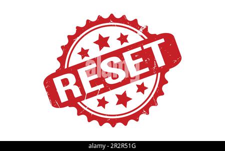 Reset Rubber Stamp Seal Vector Stock Vector
