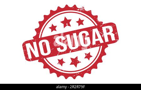 No Sugar Rubber Stamp Seal Vector Stock Vector