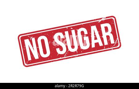 No Sugar Rubber Stamp Seal Vector Stock Vector