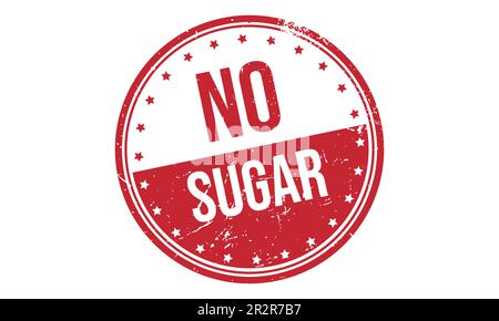 No Sugar Rubber Stamp Seal Vector Stock Vector