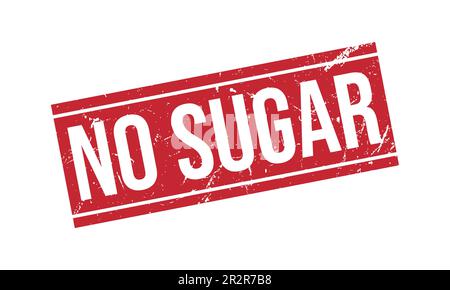 No Sugar Rubber Stamp Seal Vector Stock Vector