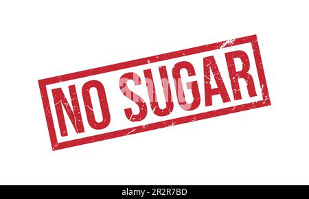No Sugar Rubber Stamp Seal Vector Stock Vector
