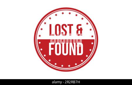 Lost & Found Rubber Stamp Seal Vector Stock Vector