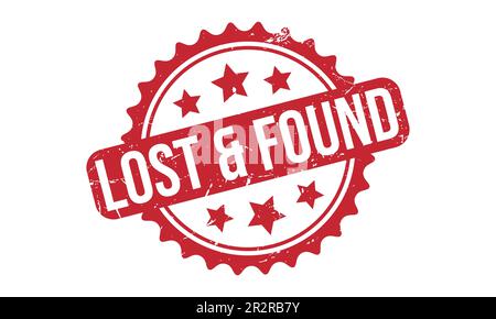 Lost & Found Rubber Stamp Seal Vector Stock Vector