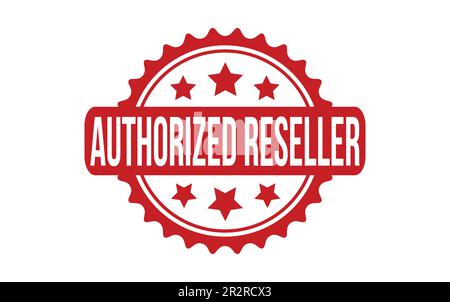Authorized reseller rubber grunge stamp seal vector Stock Vector