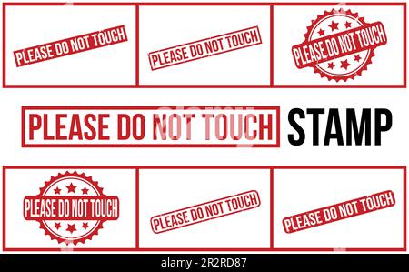 Please Do Not Touch rubber grunge stamp set vector Stock Vector