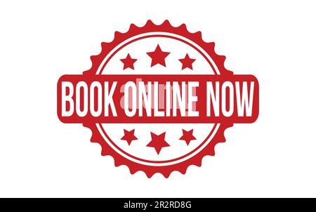 Book Online Now rubber grunge stamp seal vector Stock Vector