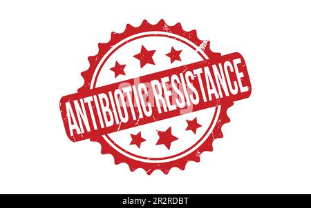 Antibiotic resistance rubber grunge stamp seal vector Stock Vector