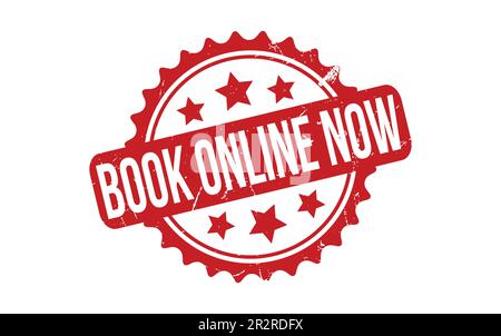 Book Online Now rubber grunge stamp seal vector Stock Vector