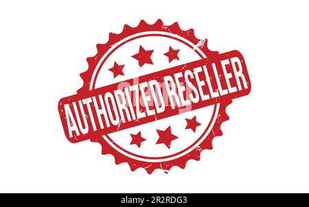 Authorized reseller rubber grunge stamp seal vector Stock Vector