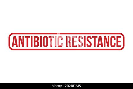 Red Antibiotic resistance Rubber Stamp Seal Vector Stock Vector