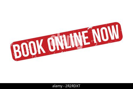 Book Online Now rubber grunge stamp seal vector Stock Vector